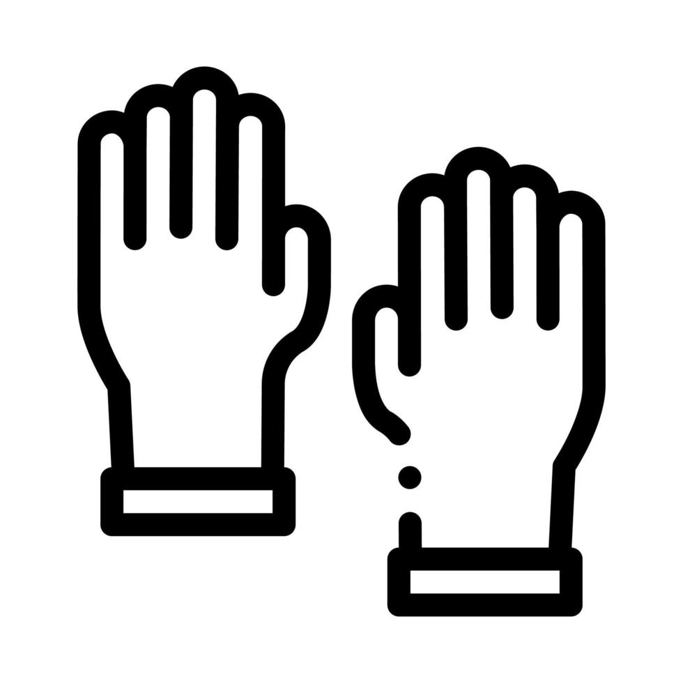 ilustración de contorno de vector de icono de guantes maestros