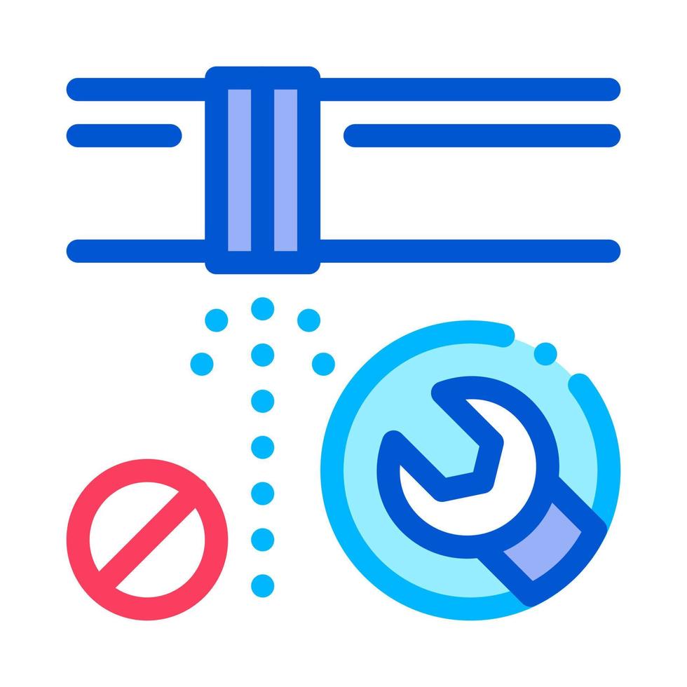 Pipe Punch Fix Icon Vector Outline Illustration