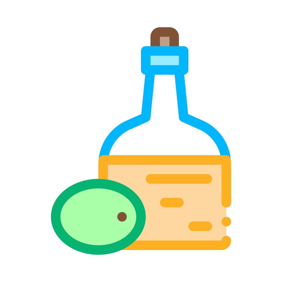 ilustración de contorno de vector de icono de botella de aceite de oliva