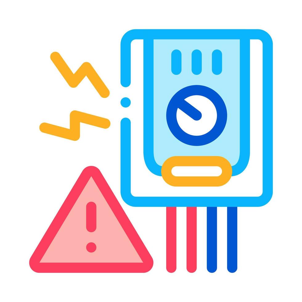 Short Circuit Icon Vector Outline Illustration