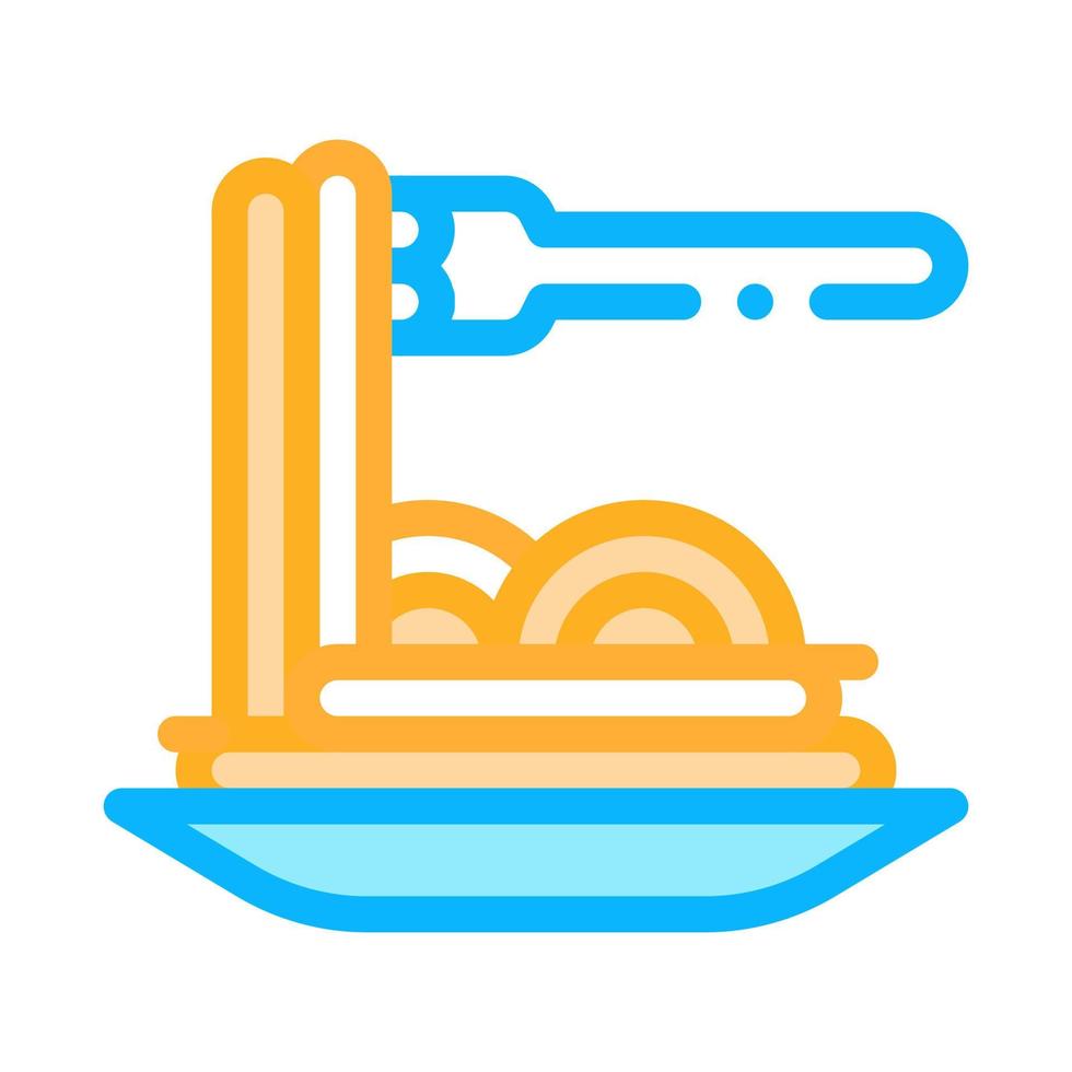 Pasta Italy Dish Icon Vector Outline Illustration