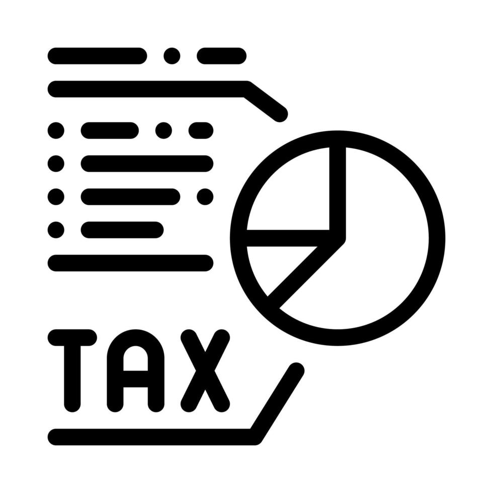 Tax Diagram Icon Vector Outline Illustration