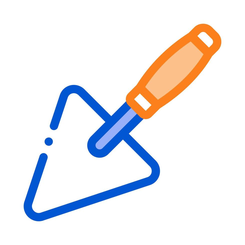 Plastering Trowel Icon Vector Outline Illustration