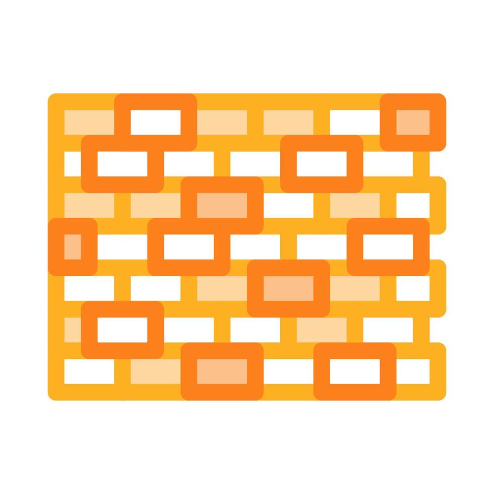 Brick Wall Icon Vector Outline Illustration