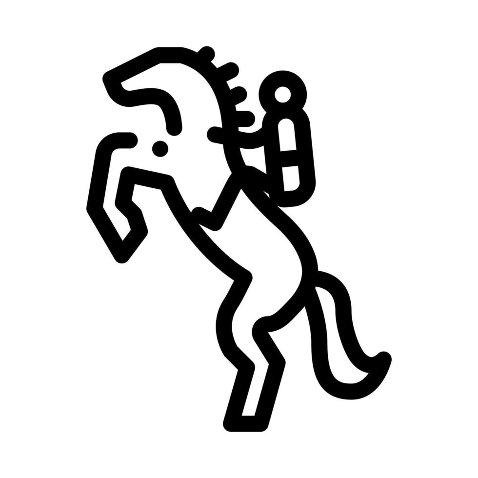 Stand Hind Legs Icon Vector Outline Illustration