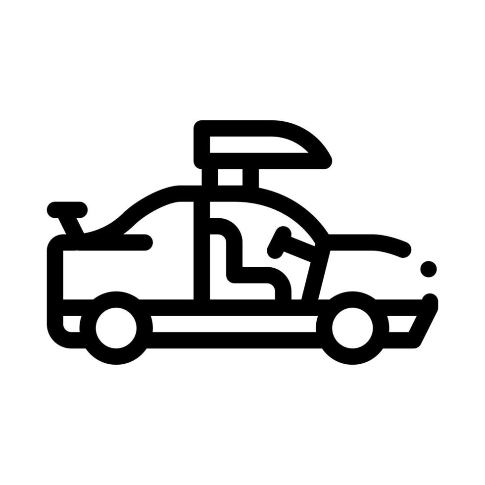 ilustración de contorno de vector de icono de ajuste de puerta de coche