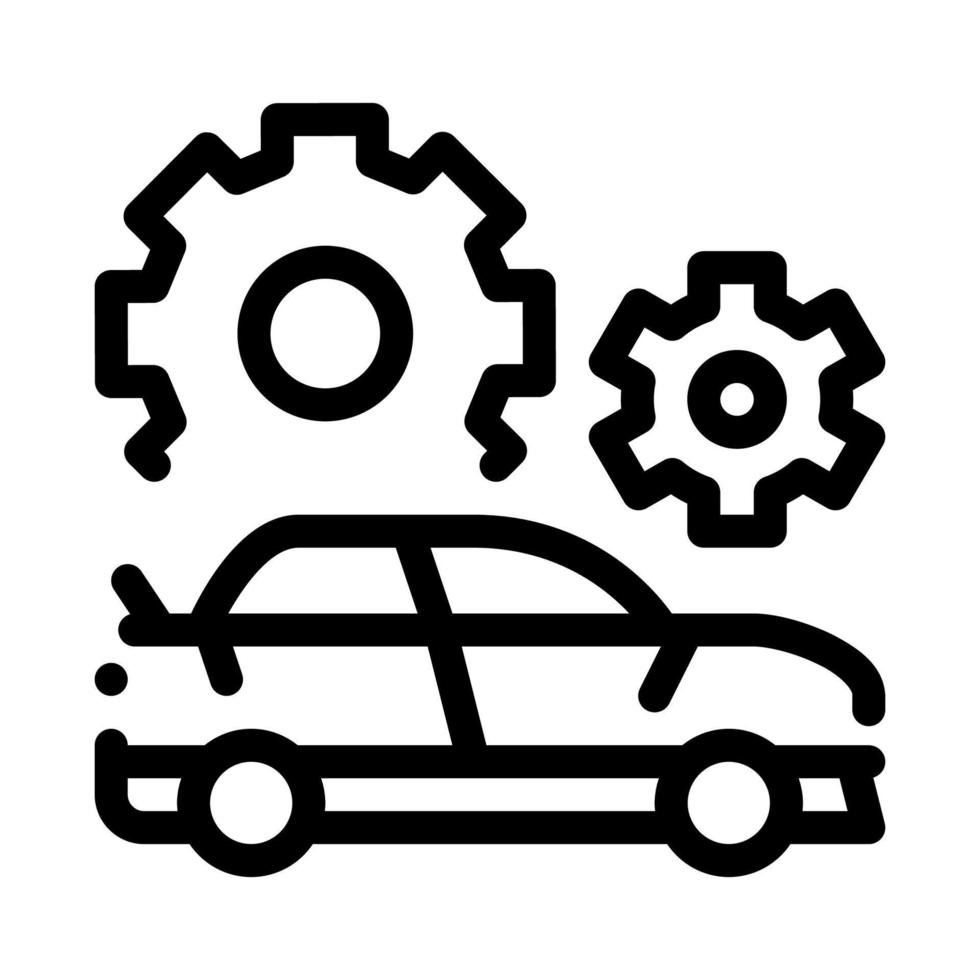 Car Gear Detail Icon Vector Outline Illustration 17591599 Vector Art at