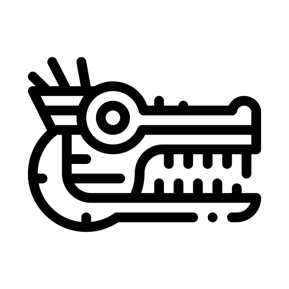 Sacred Totem Animal Head Icon Vector Illustration