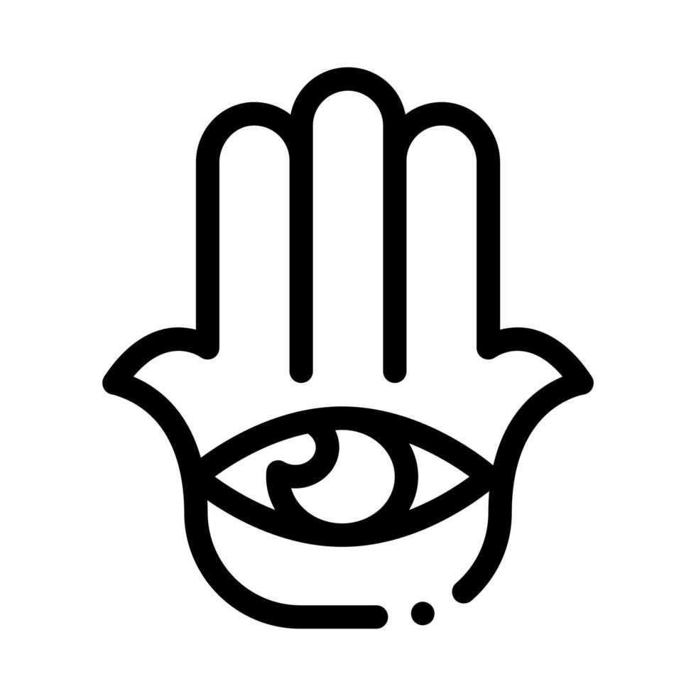 All-Seeing Eye Icon Vector Outline Illustration