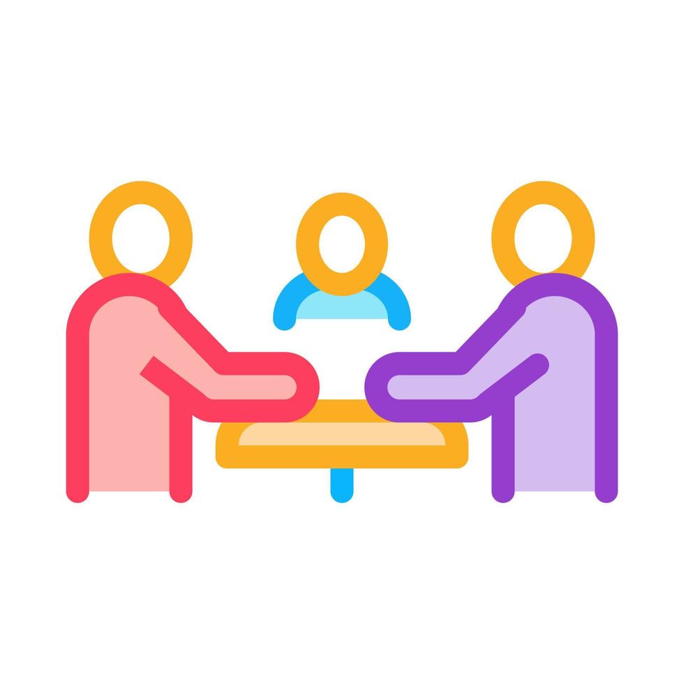 third party discussion icon vector outline illustration