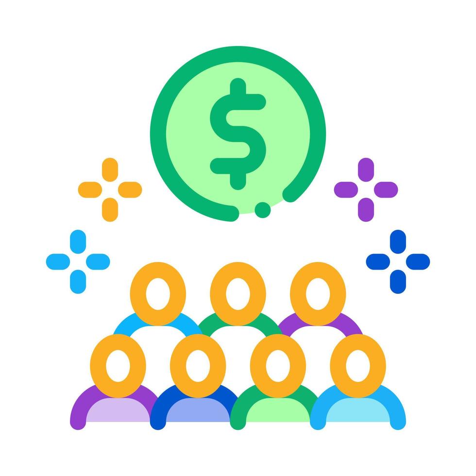 people desire to have money icon vector outline illustration