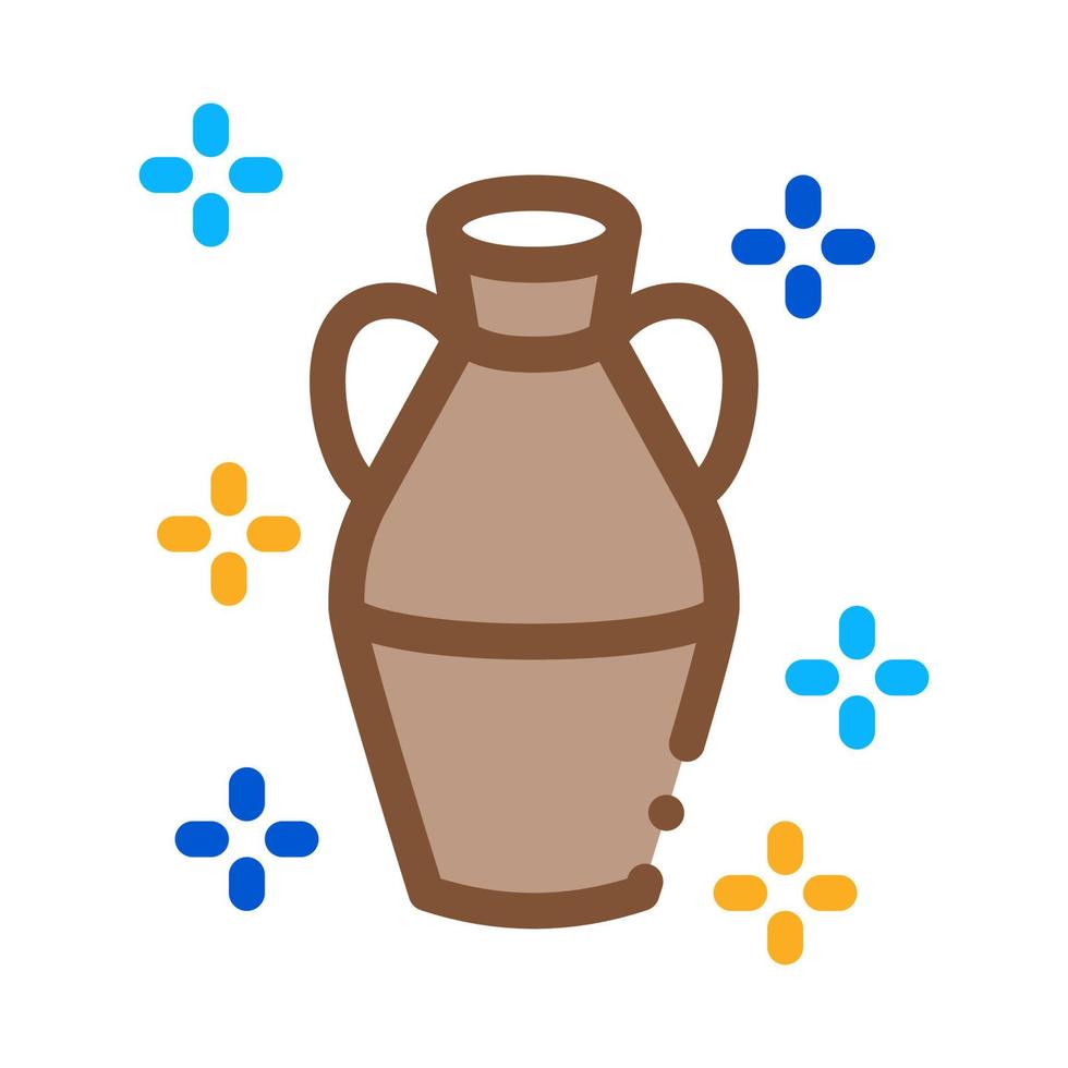 finished clay vase icon vector outline illustration