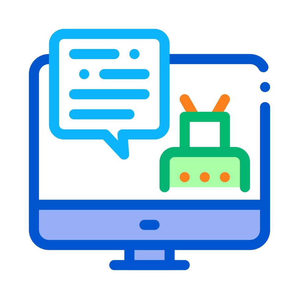 personal information robotic process icon vector outline illustration