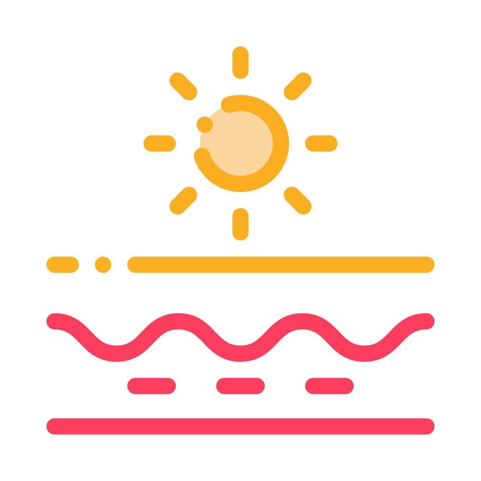 sunscreen effect icon vector outline illustration