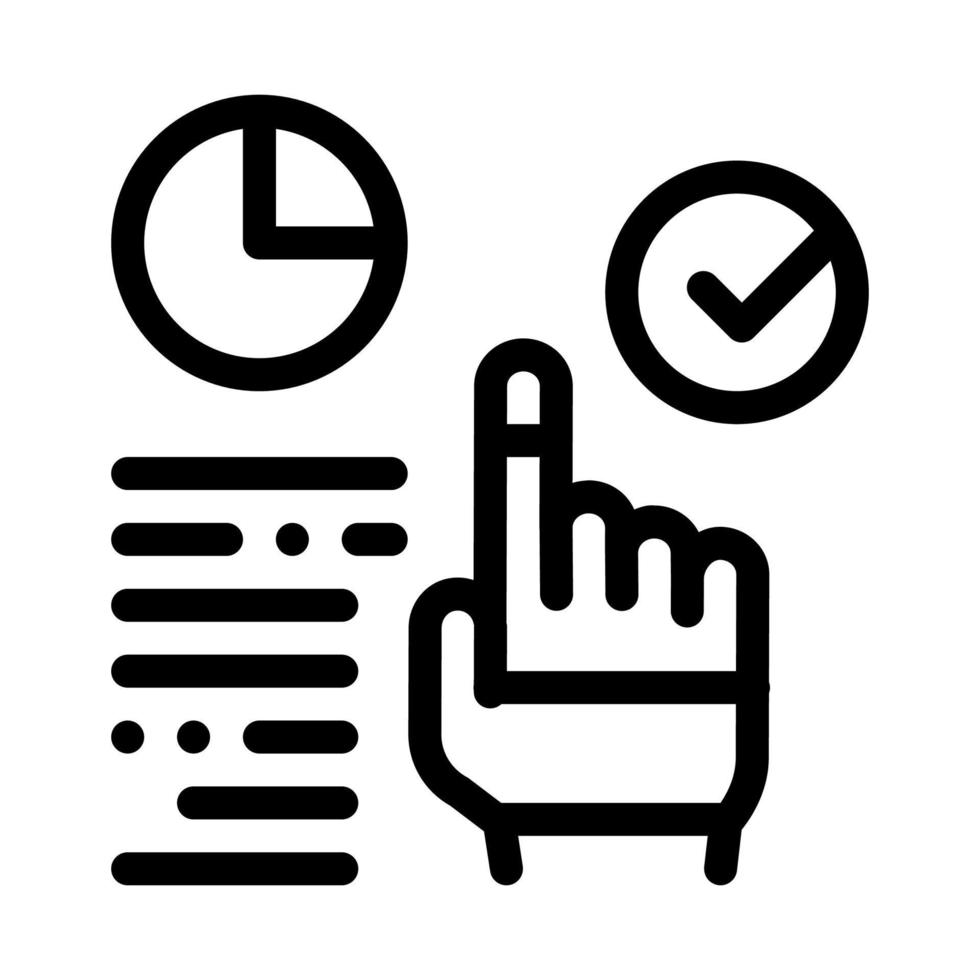 long workflow management icon vector outline illustration