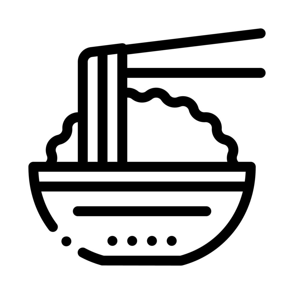 ilustración de contorno de vector de icono de comida de corea del sur