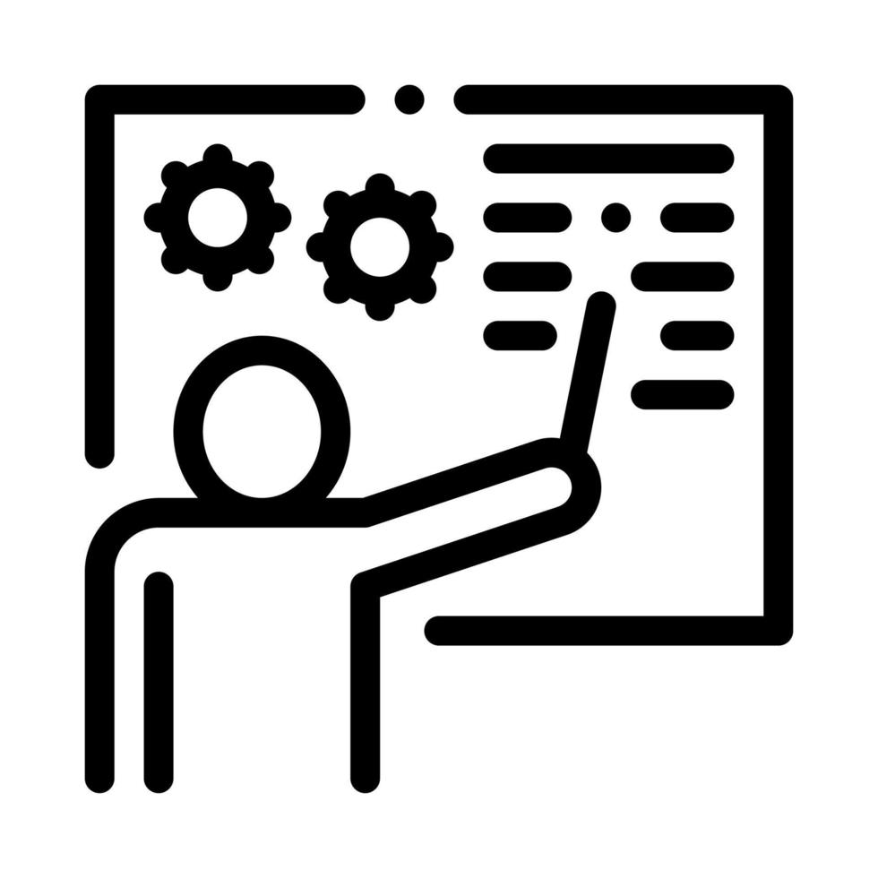 Technical Lesson Icon Vector Outline Illustration