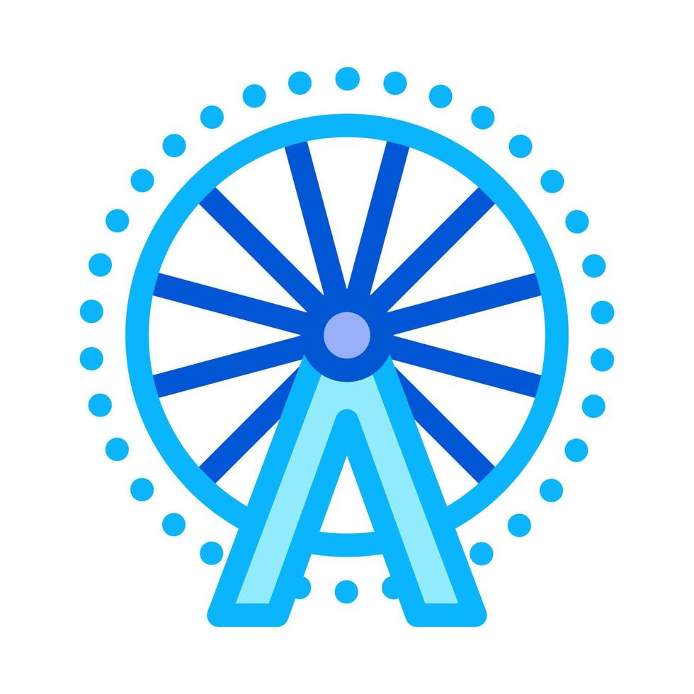 ferris wheel icon vector outline illustration