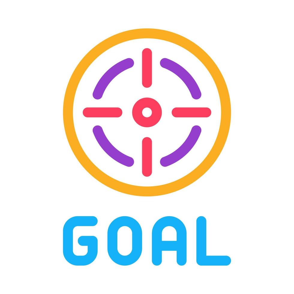 target goal icon vector outline illustration