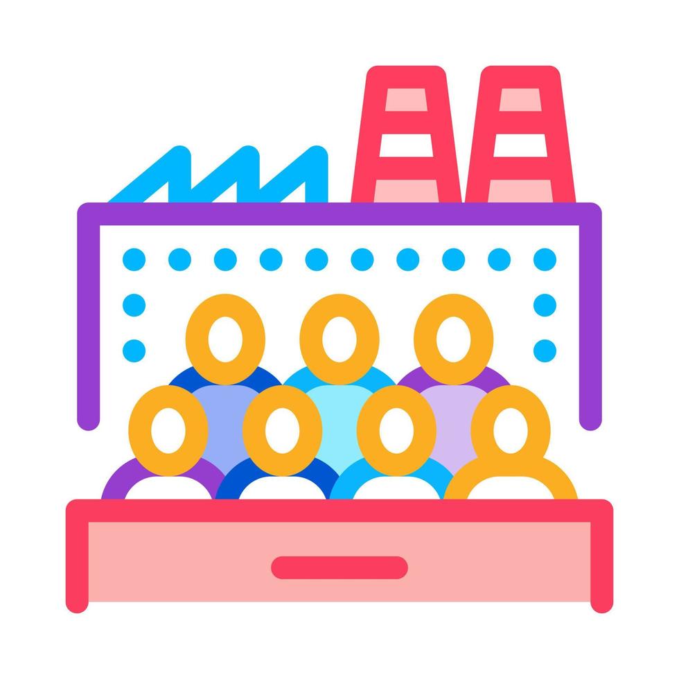 people at heat station icon vector outline illustration