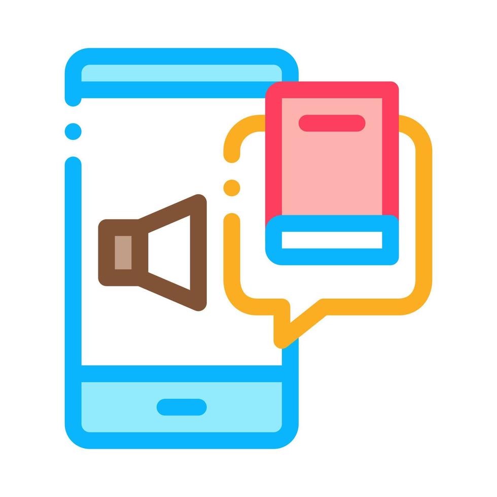 audio book icon vector outline illustration