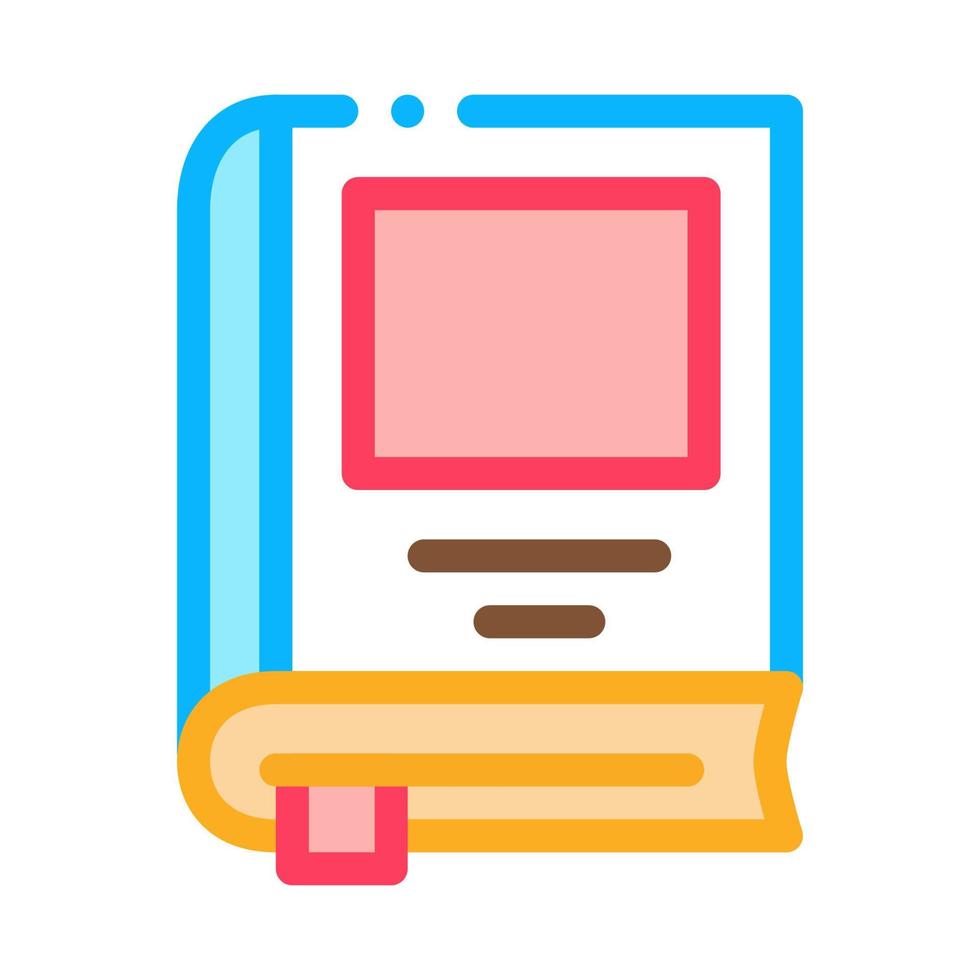 bookmarked book icon vector outline illustration