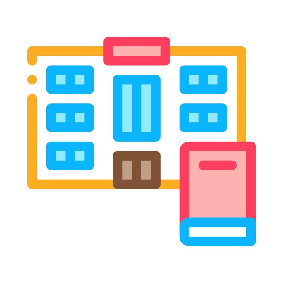 library icon vector outline illustration
