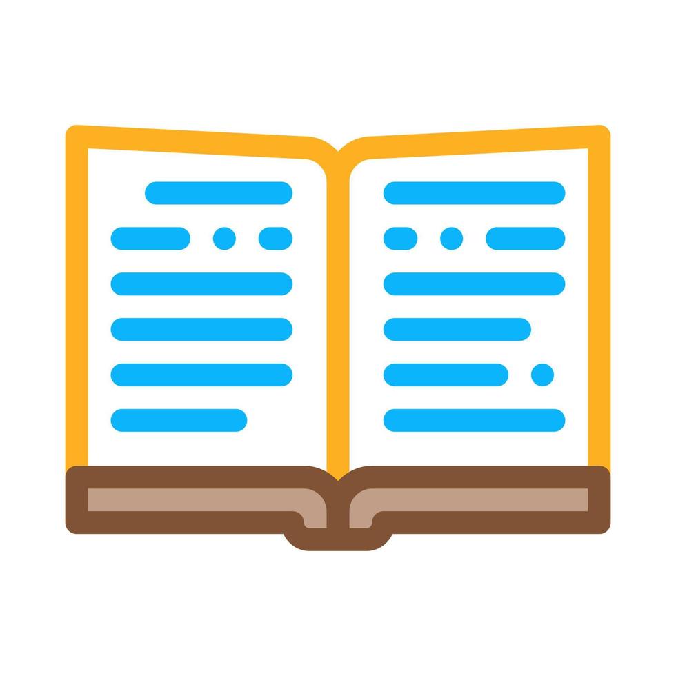 open book icon vector outline illustration