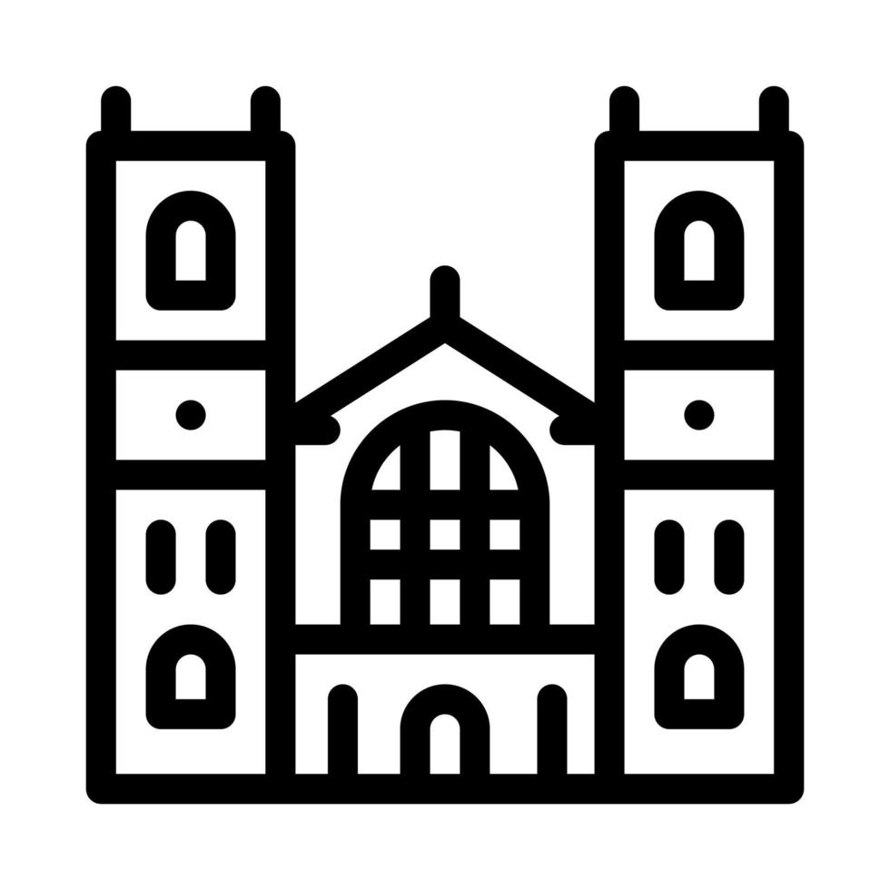 castle facade icon vector outline illustration