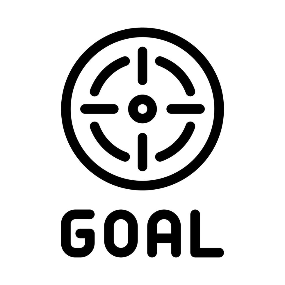 target goal icon vector outline illustration