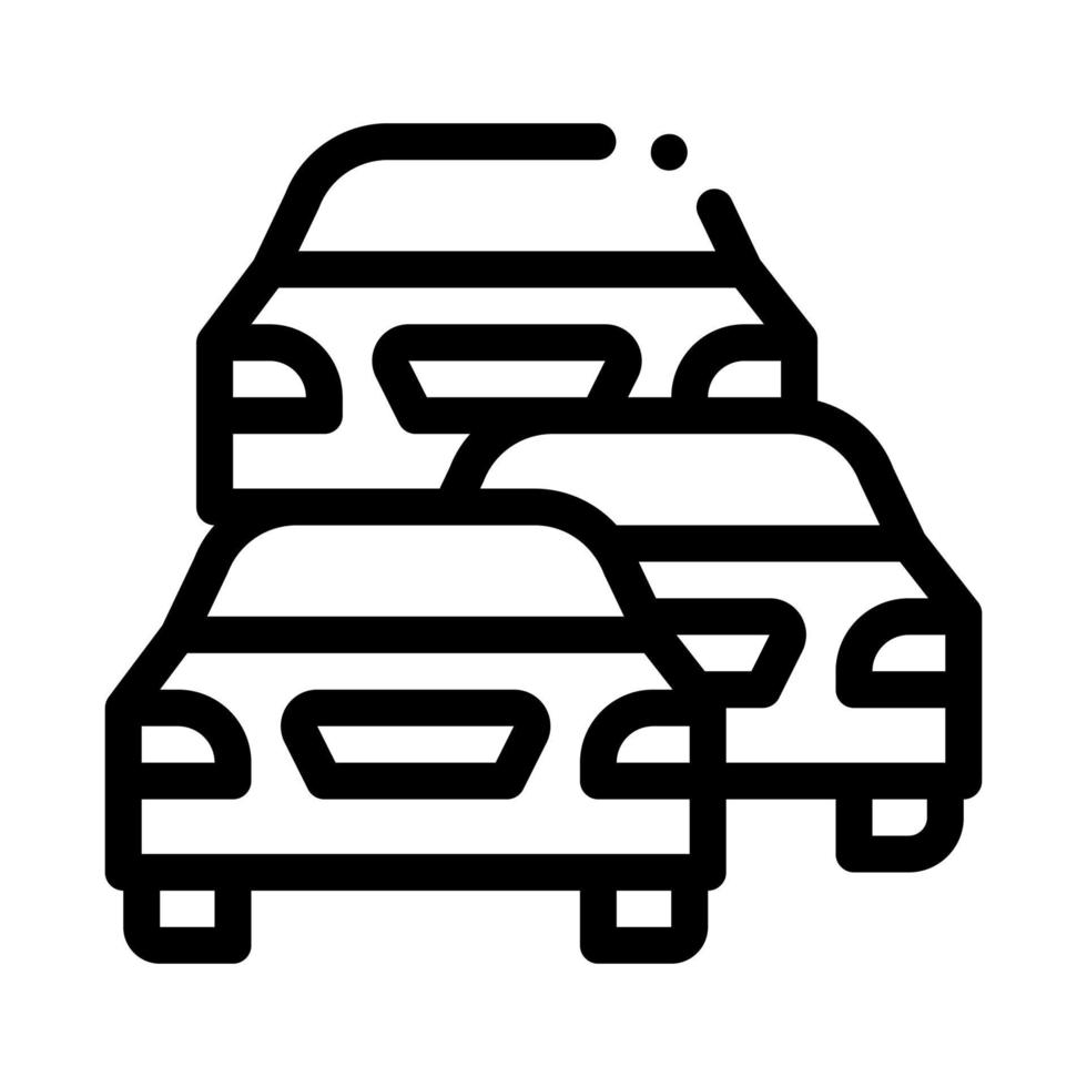 corriente de coches icono vector contorno ilustración