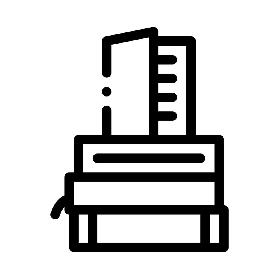 stack of books icon vector outline illustration