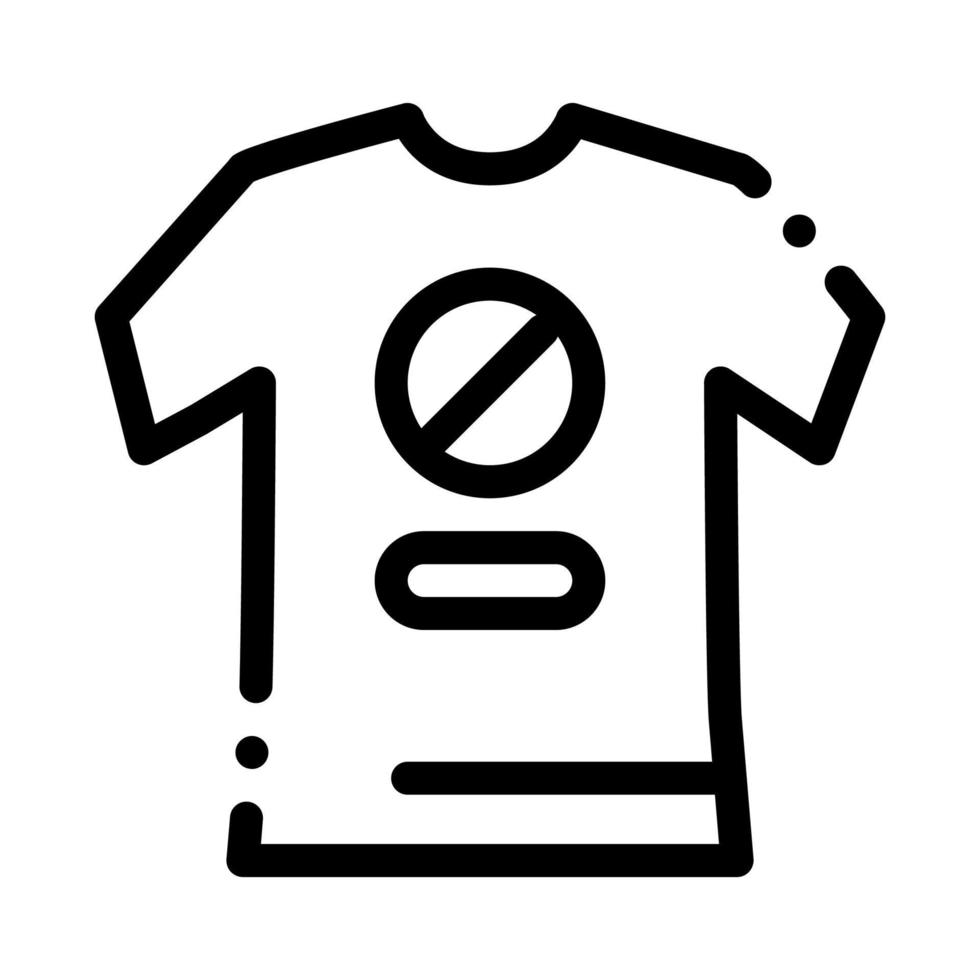 camiseta protesta icono vector contorno ilustración