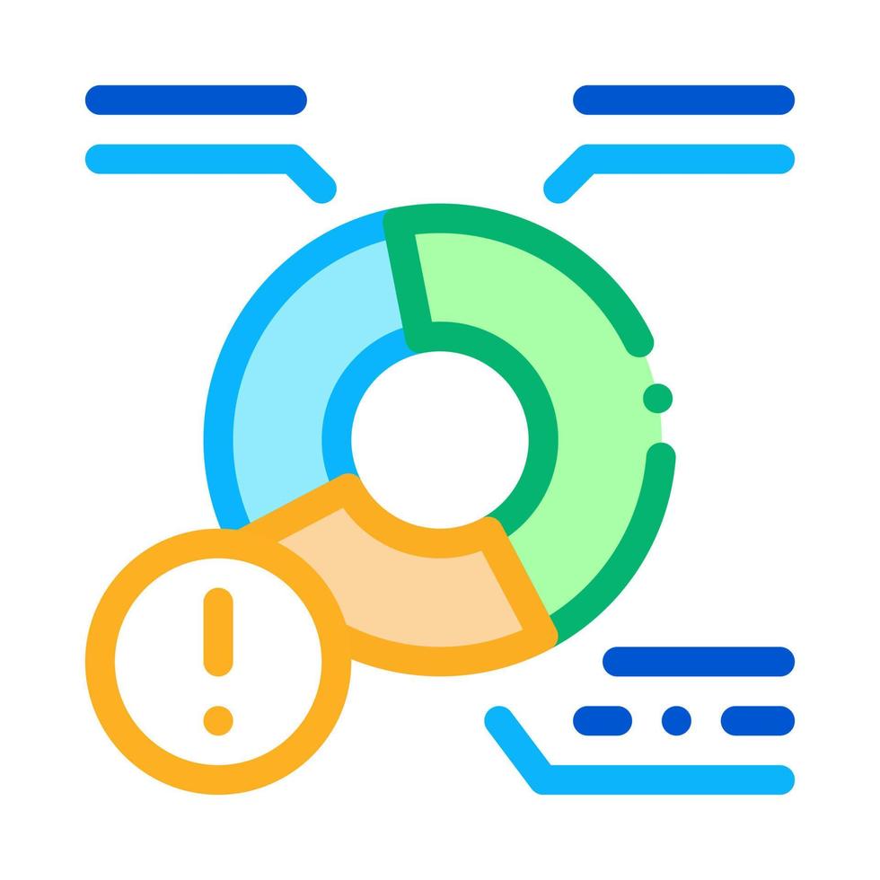 icono de error de gráfico circular ilustración de contorno vectorial vector