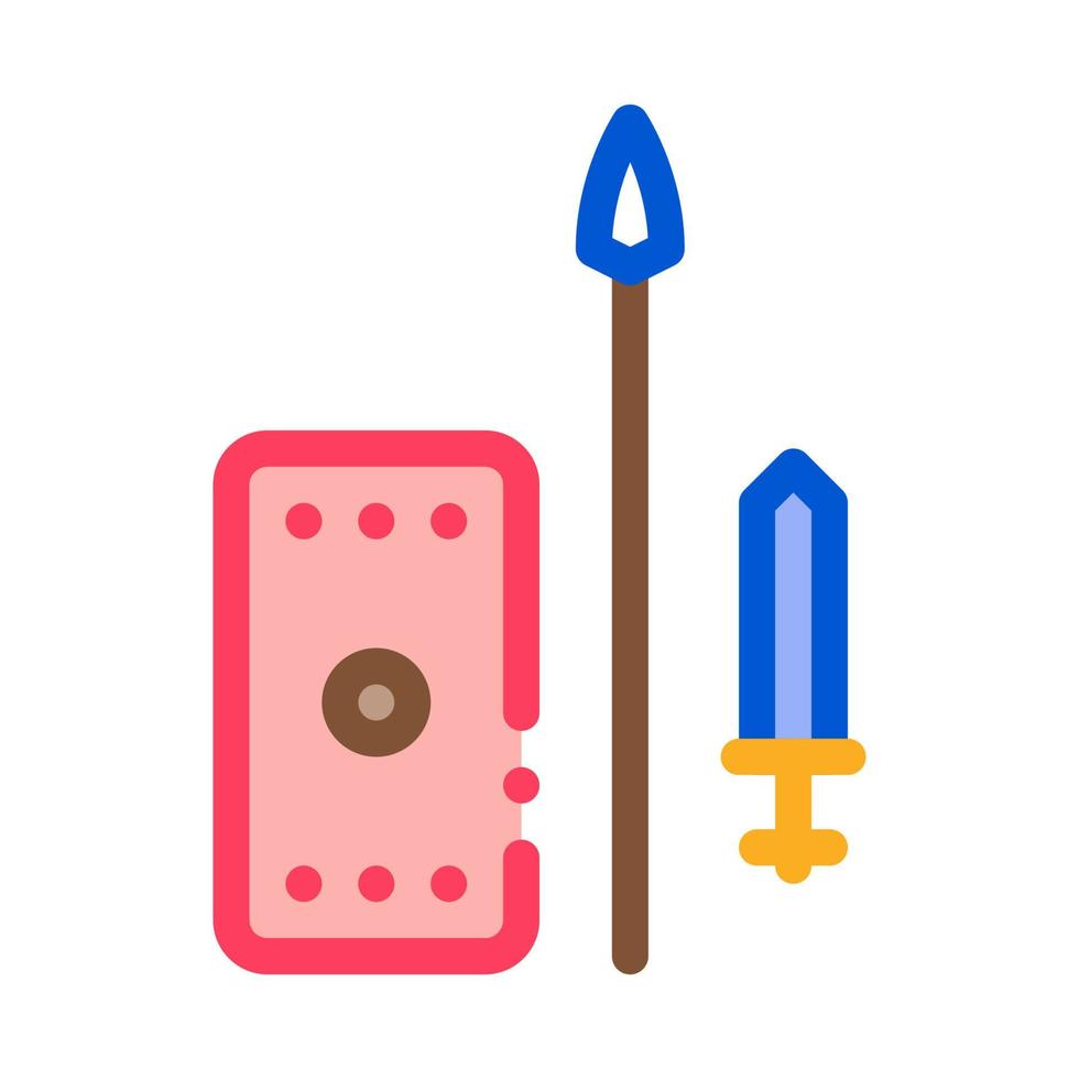 gladiator fights icon vector outline illustration