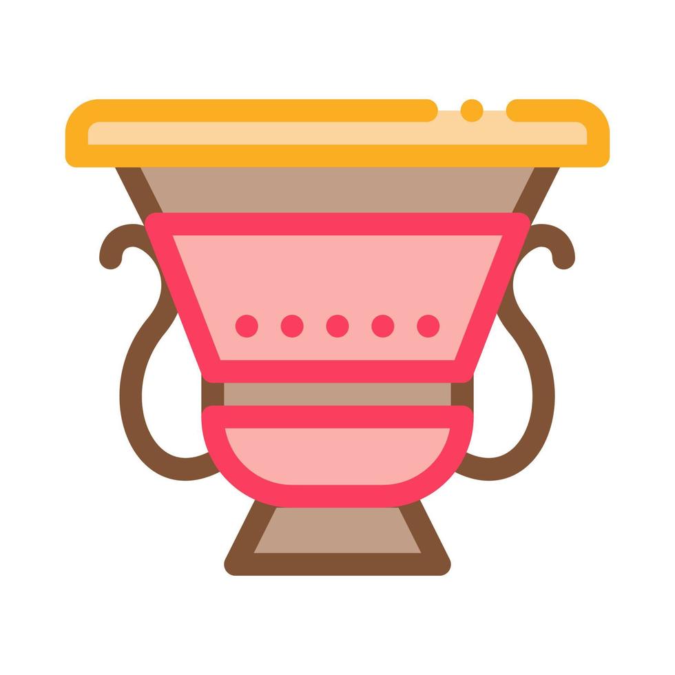 ancient greek feast bowl icon vector outline illustration