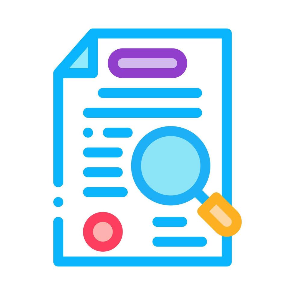 case study icon vector outline illustration