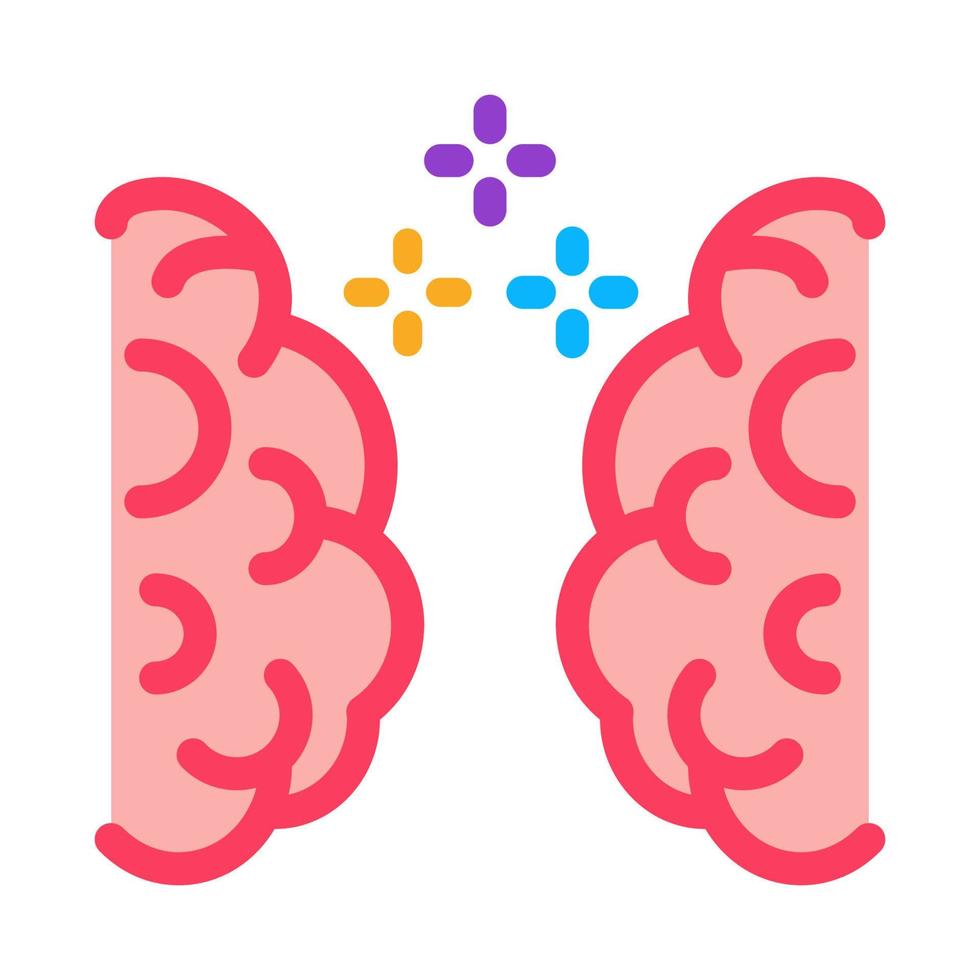 brain synchronization icon vector outline illustration