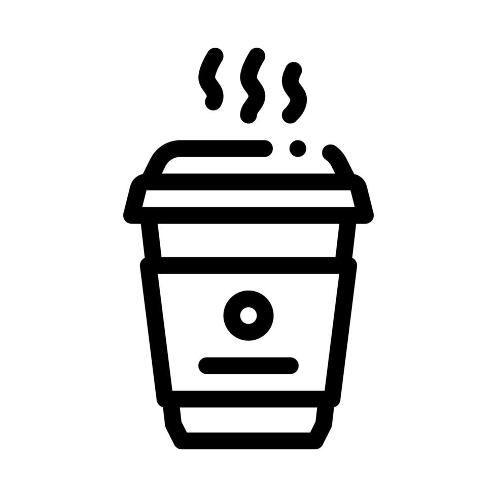 ilustración de contorno de vector de icono de café caliente