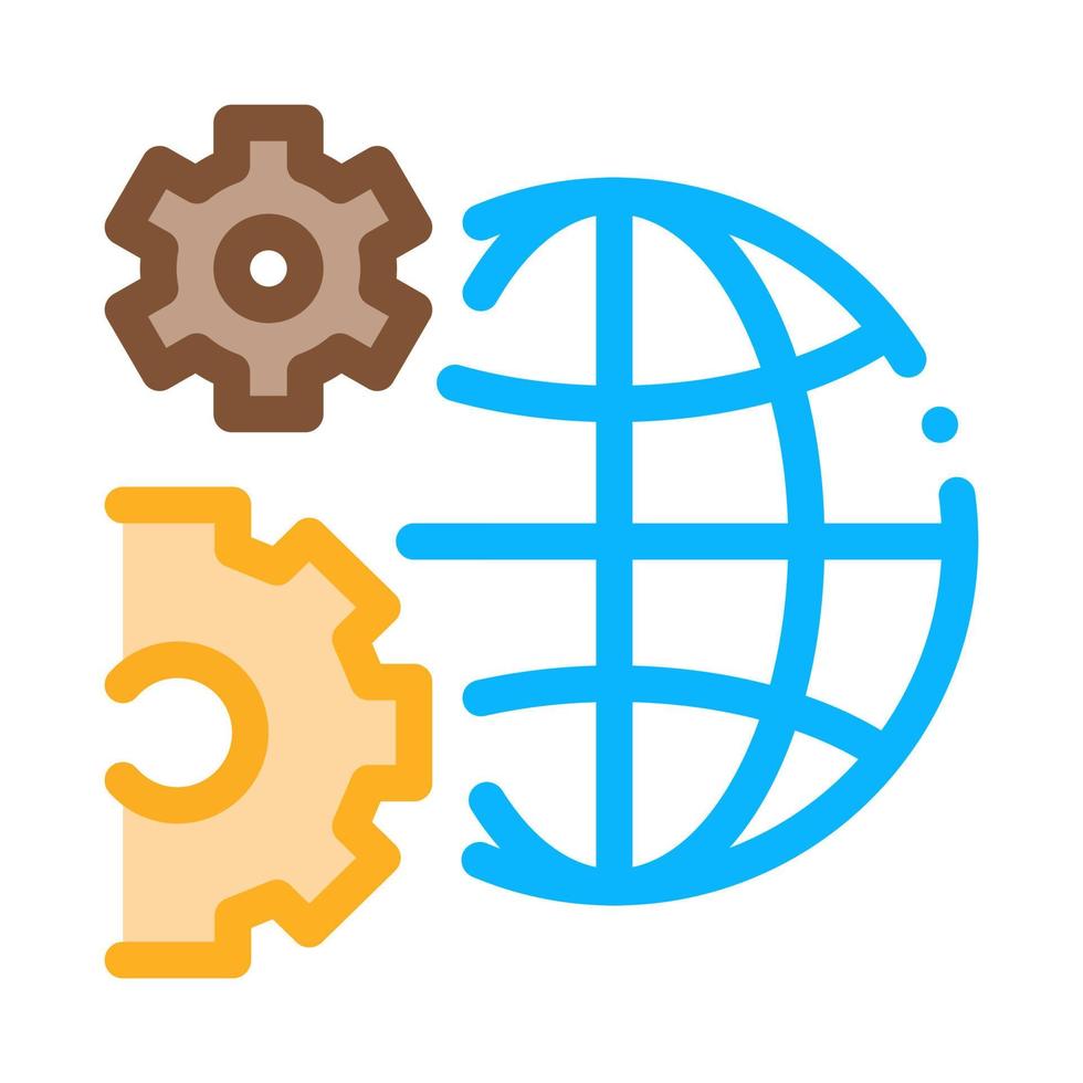 solving planet problems icon vector outline illustration