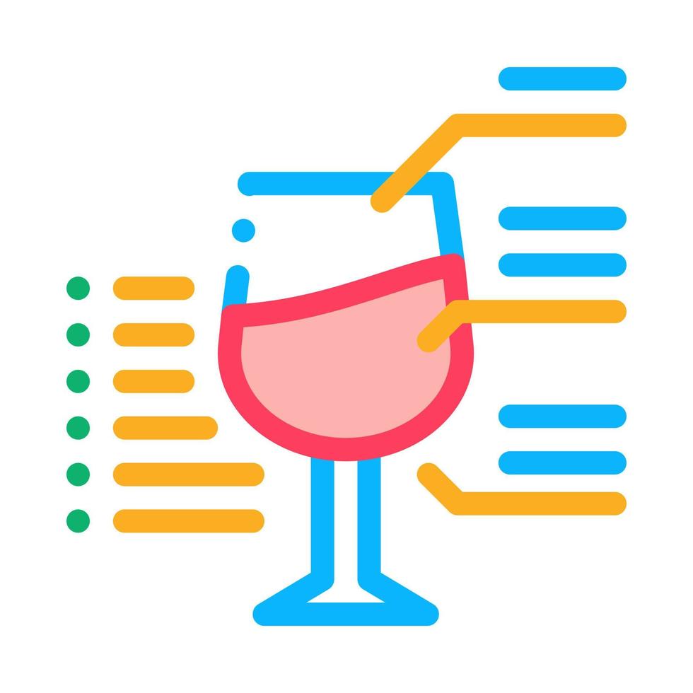 ilustración de contorno de vector de icono de estructura de vino