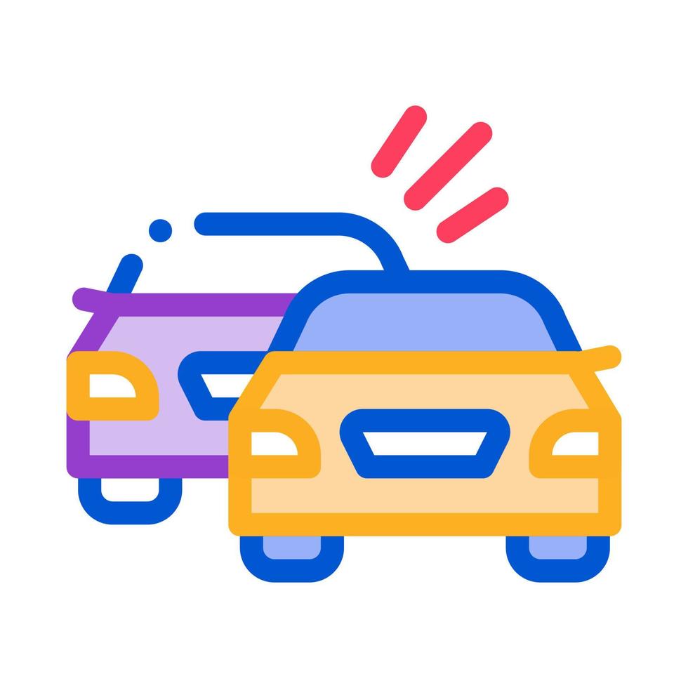 overtaking previous car icon vector outline illustration