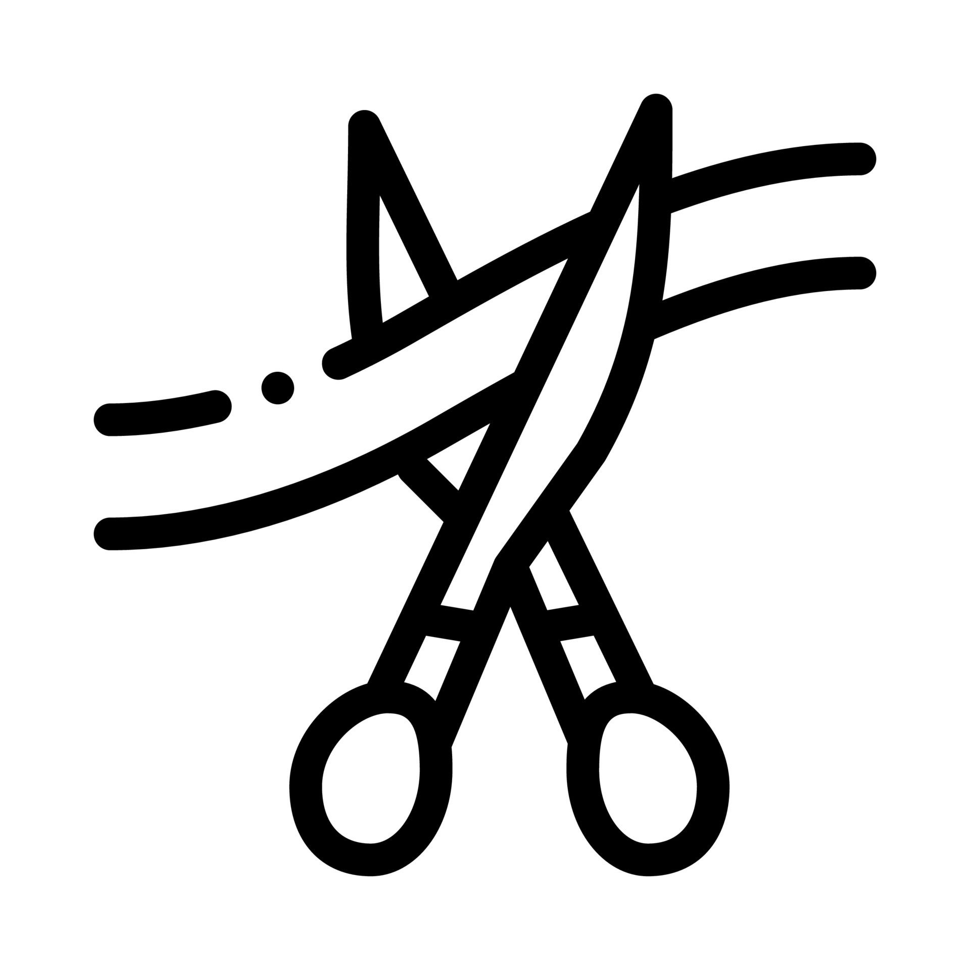 scissors cut ribbon icon vector outline illustration 17592531 Vector