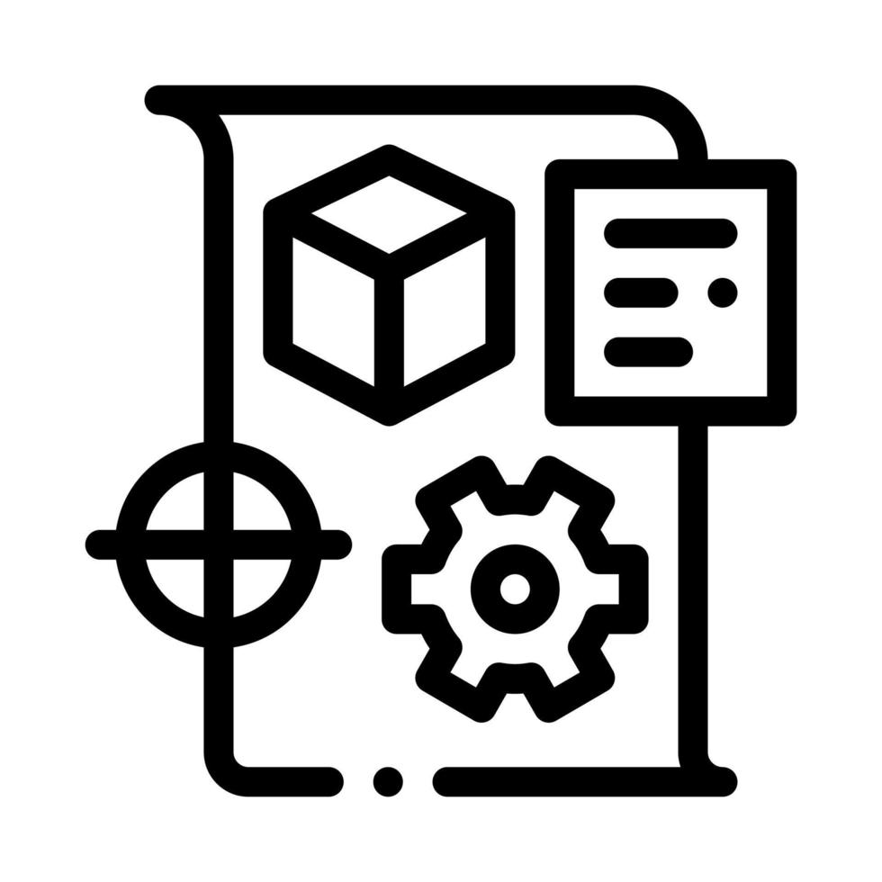 technical dispatch icon vector outline illustration