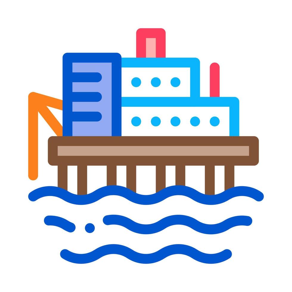 water power plant icon vector outline illustration