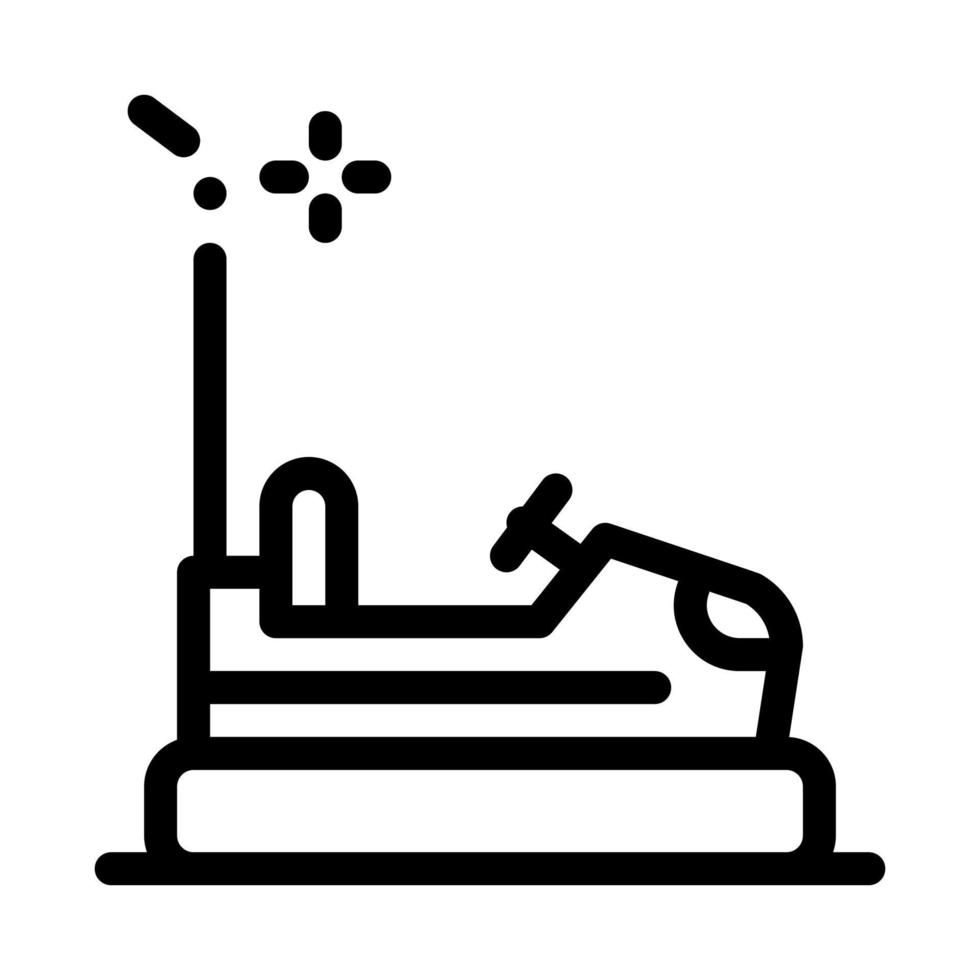 bumper car icon vector outline illustration