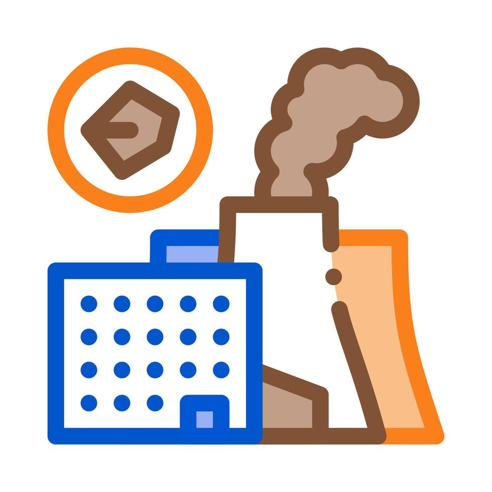 coal production plant icon vector outline illustration