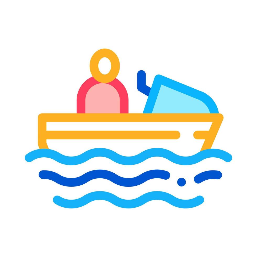 boating icon vector outline illustration