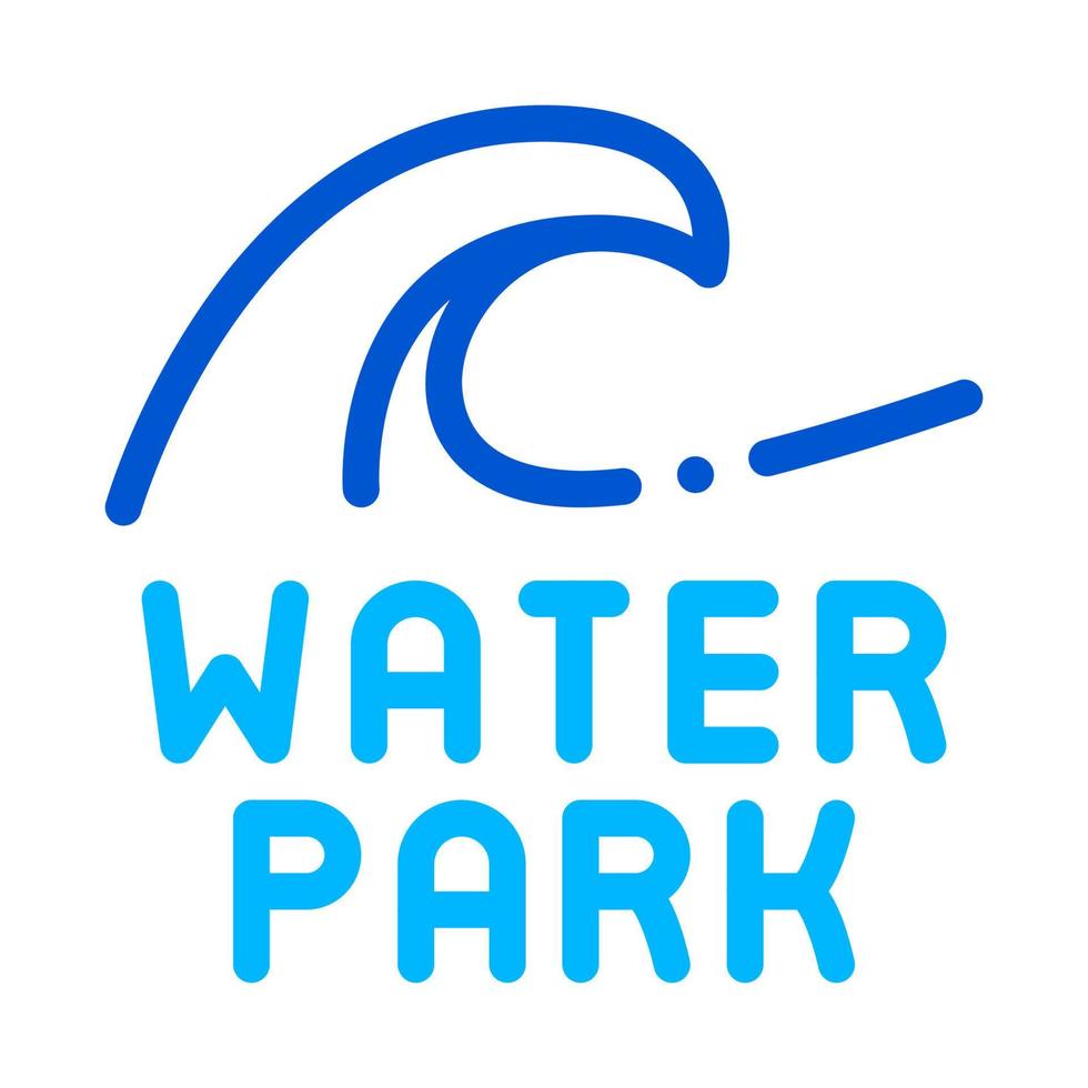 water park icon vector outline illustration