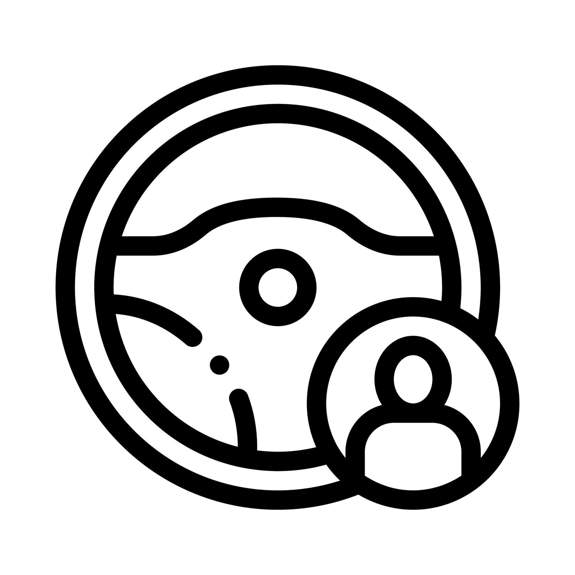 personal driver icon vector outline illustration 17592769 Vector Art at